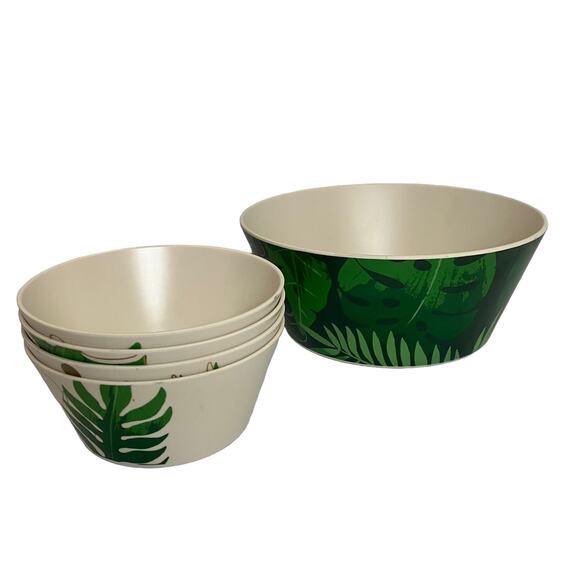 Disney Parks Tropical Mickey Mouse Hello Summer Melamine Bowls Set - Picture 1 of 11